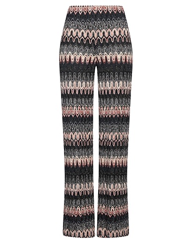 MISSONI Casual trouser Midnight blue 77% Viscose, 13% Polyester, 10% Metallic fiber