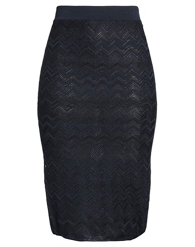 MISSONI Midi skirt Navy blue 50% Viscose, 50% Wool