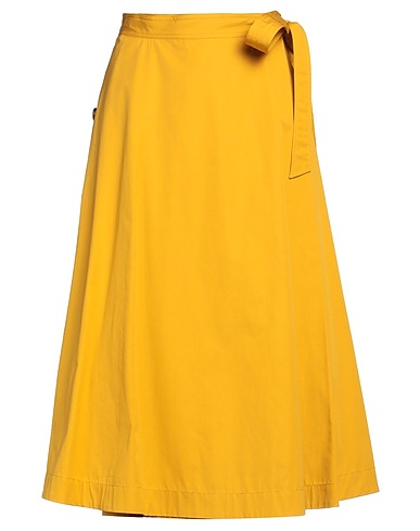 WEEKEND MAX MARA Gonna midi Giallo ocra 100% Cotone