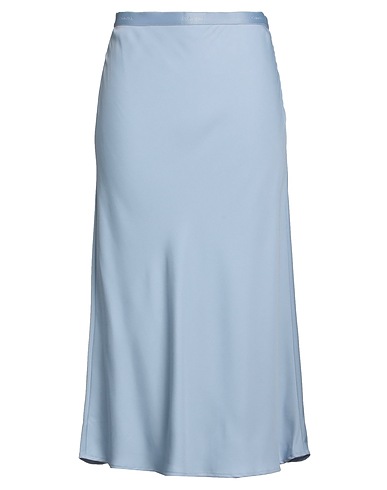 CALVIN KLEIN Midi skirt Light blue 100% Polyester