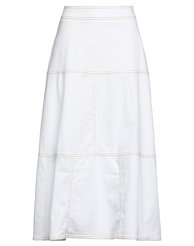 SHAFT Denim skirt White 97% Cotton, 3% Elastane