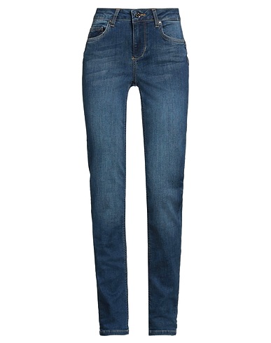 LIU •JO Denim trousers Blue 84% Cotton, 14% Polyester, 2% Elastane