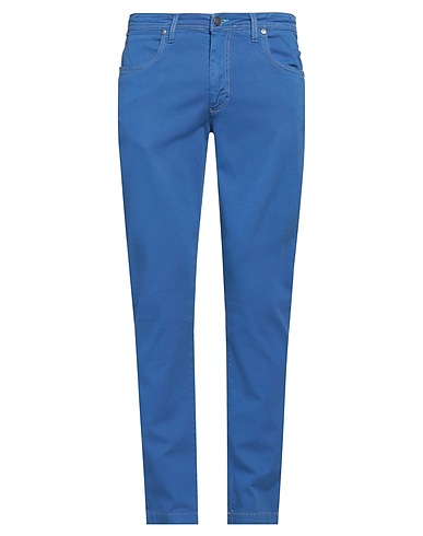 BARBATI Casual trouser Slate blue 98% Cotton, 2% Elastane