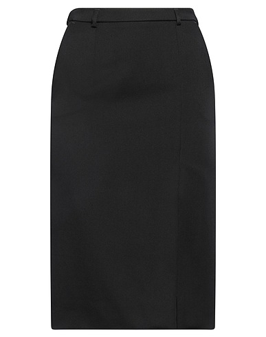 DOLCE&GABBANA Midi skirt Black 100% Virgin Wool