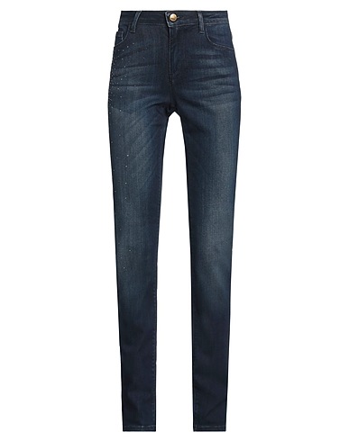 ROŸ ROGER'S Denim trousers Blue 43% Viscose, 33% Cotton, 17% Lyocell, 5% Polyester, 2% Elastane