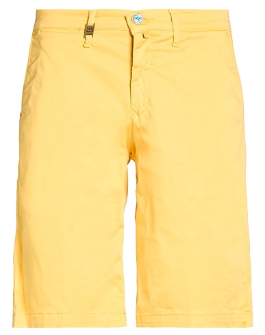 BARBATI Shorts & Bermuda Yellow 97% Cotton, 3% Elastane