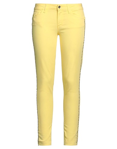 LIU •JO Casual pants Pastel yellow 67% Cotton, 29% Polyester, 4% Elastane
