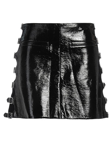 COURRÈGES Mini skirt Black 88% Cotton, 10% Polyurethane, 2% Elastane