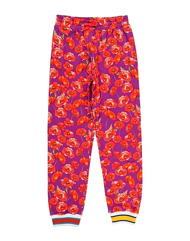 DOLCE&GABBANA BOTTOMWEAR Plum 100% Cotton, Polyester, Elastane