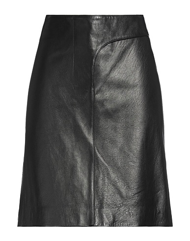 JACQUEMUS Mini skirt Black 100% Lambskin