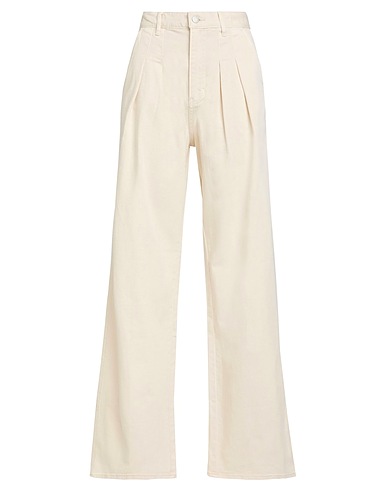 VERONICA BEARD Denim trousers JEANS Cream 92% Cotton, 6% Elastomultiester, 2% Elastane