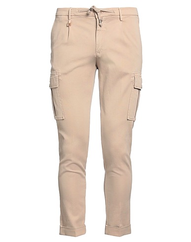 BARBATI Casual pants Beige 98% Cotton, 2% Elastane