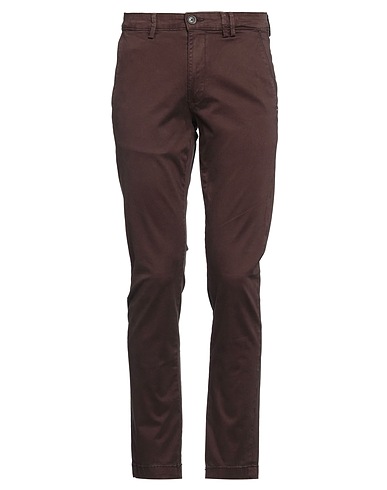 LIU •JO MAN Casual trouser Chocolate brown 98% Cotton, 2% Elastane
