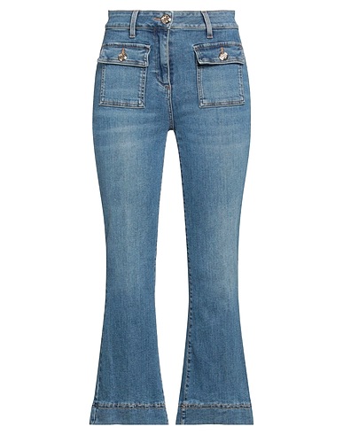 LIU •JO Denim trousers Blue 98% Cotton, 2% Elastane