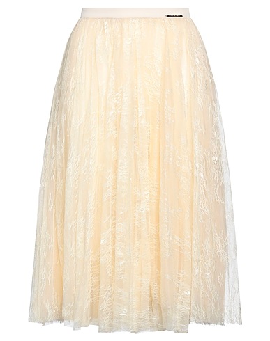 ELISABETTA FRANCHI Midi skirt Cream 100% Polyamide