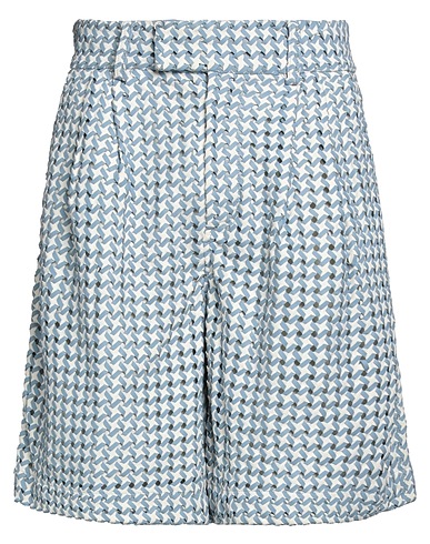 AMIRI Shorts & Bermuda Light blue 100% Goat skin, Ovine leather