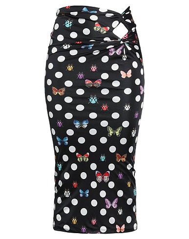 VERSACE Midi-Rock Schwarz 100% Viskose