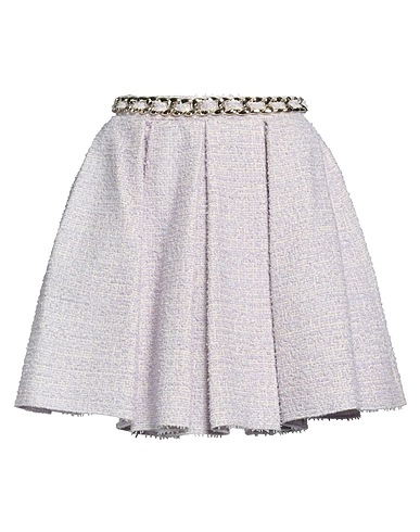 ELISABETTA FRANCHI Mini skirt Lilac 76% Cotton, 17% Polyamide, 4% Viscose, 2% Polyester, 1% Acrylic