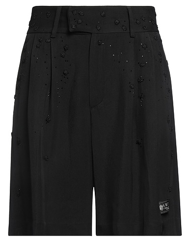 AMIRI Shorts & Bermuda Black 100% Viscose, Glass, Acrylic, Polyester