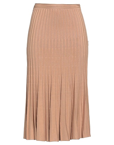 ELISABETTA FRANCHI Midi skirt Camel 82% Viscose, 18% Polyamide