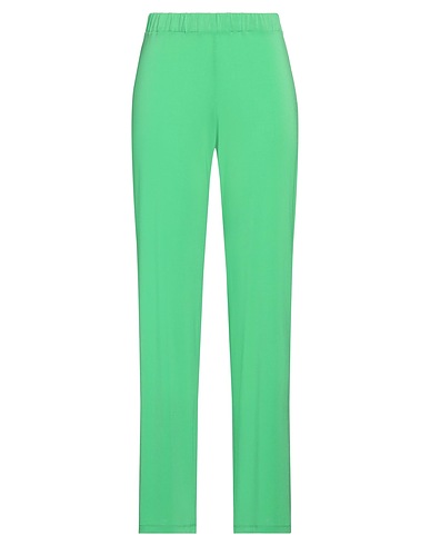 MARIA BELLENTANI Casual trouser Green 79% Acetate, 16% Polyamide, 5% Elastane