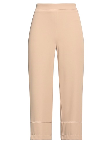 SANDRO FERRONE Casual trouser Beige 96% Polyester, 4% Elastane
