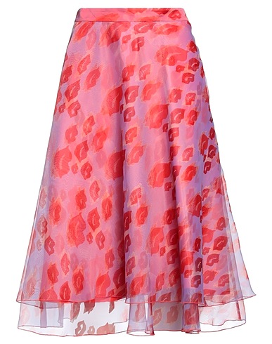 ELISABETTA FRANCHI Midi skirt Lilac 100% Polyester
