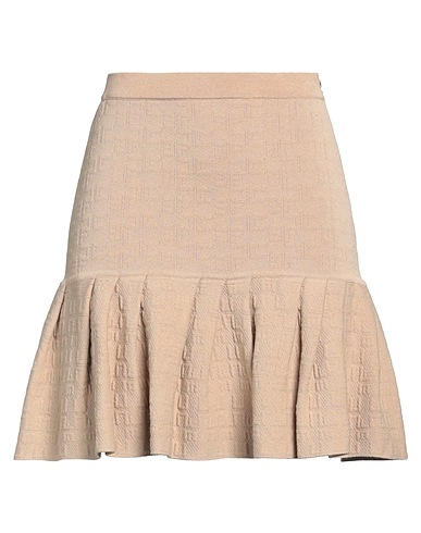 ELISABETTA FRANCHI Mini skirt Beige 70% Viscose, 20% Polyamide, 10% Polyester