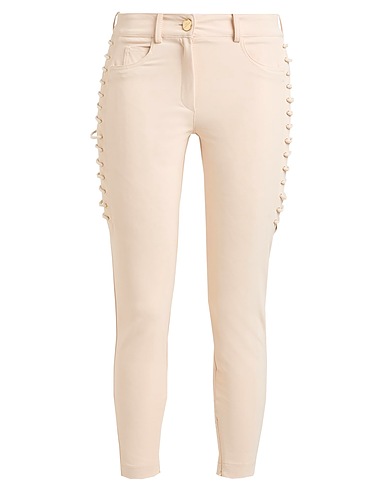 ELISABETTA FRANCHI Casual trouser Beige 86% Polyamide, 14% Elastane