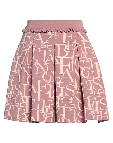 ELISABETTA FRANCHI Mini skirt ROSA ANTICO 62% Viscose, 26% Polyester, 12% Polyamide