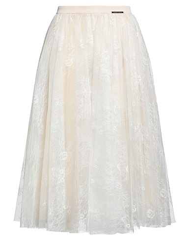 ELISABETTA FRANCHI Gonna midi Avorio 100% Poliestere