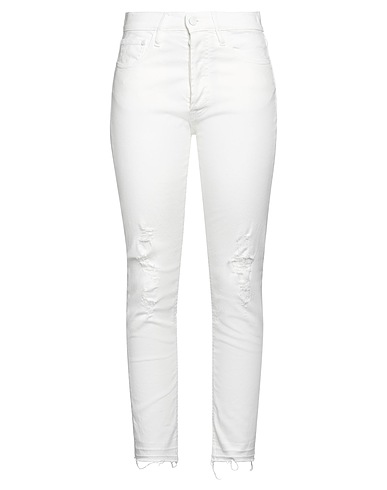 CYCLE Denim trousers White 98% Cotton, 2% Elastane