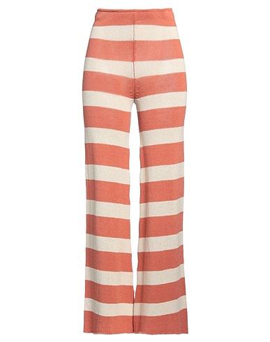 SOLOTRE Casual trouser Brown 70% Cotton, 30% Linen