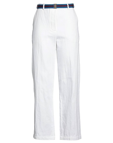 DRIES VAN NOTEN Casual pants White 72% Cotton, 28% Linen