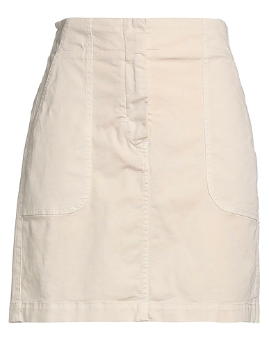 PESERICO Mini skirt EASY Ivory 97% Cotton, 3% Elastane