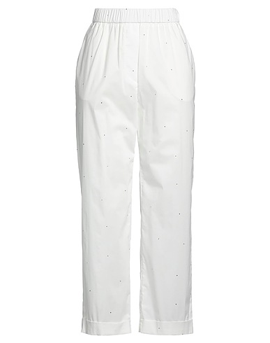 PESERICO Casual trouser White 65% Cotton, 32% Nylon, 3% Elastane