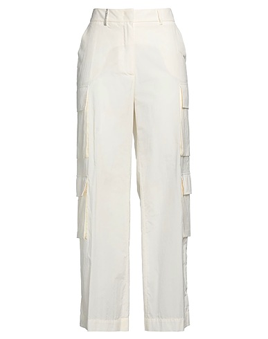 PESERICO Casual trouser Off white 52% Cotton, 48% Polyester