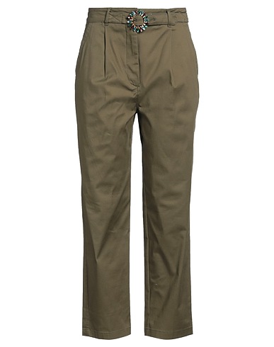 LIU •JO Pantalone Verde militare 98% Cotone, 2% Elastan