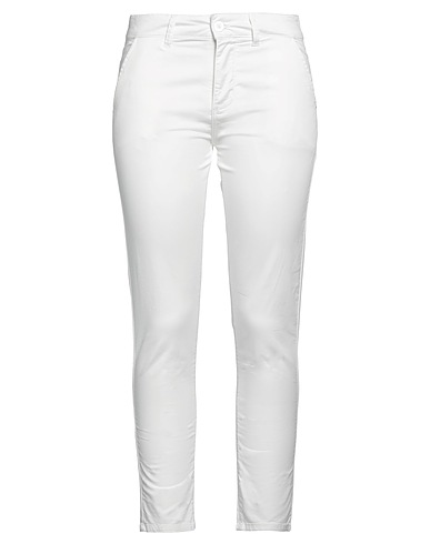 MARKUP Casual trouser White 98% Cotton, 2% Elastane