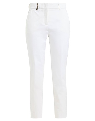 PESERICO Pantalone Bianco 98% Cotone, 2% Elastan