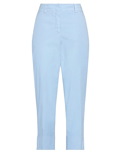 PESERICO Casual pants Sky blue 59% Cotton, 36% Lyocell, 5% Elastane