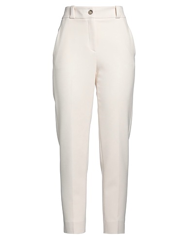 PESERICO Casual trouser EASY Ivory 63% Polyester, 27% Viscose, 7% Cotton, 3% Elastane