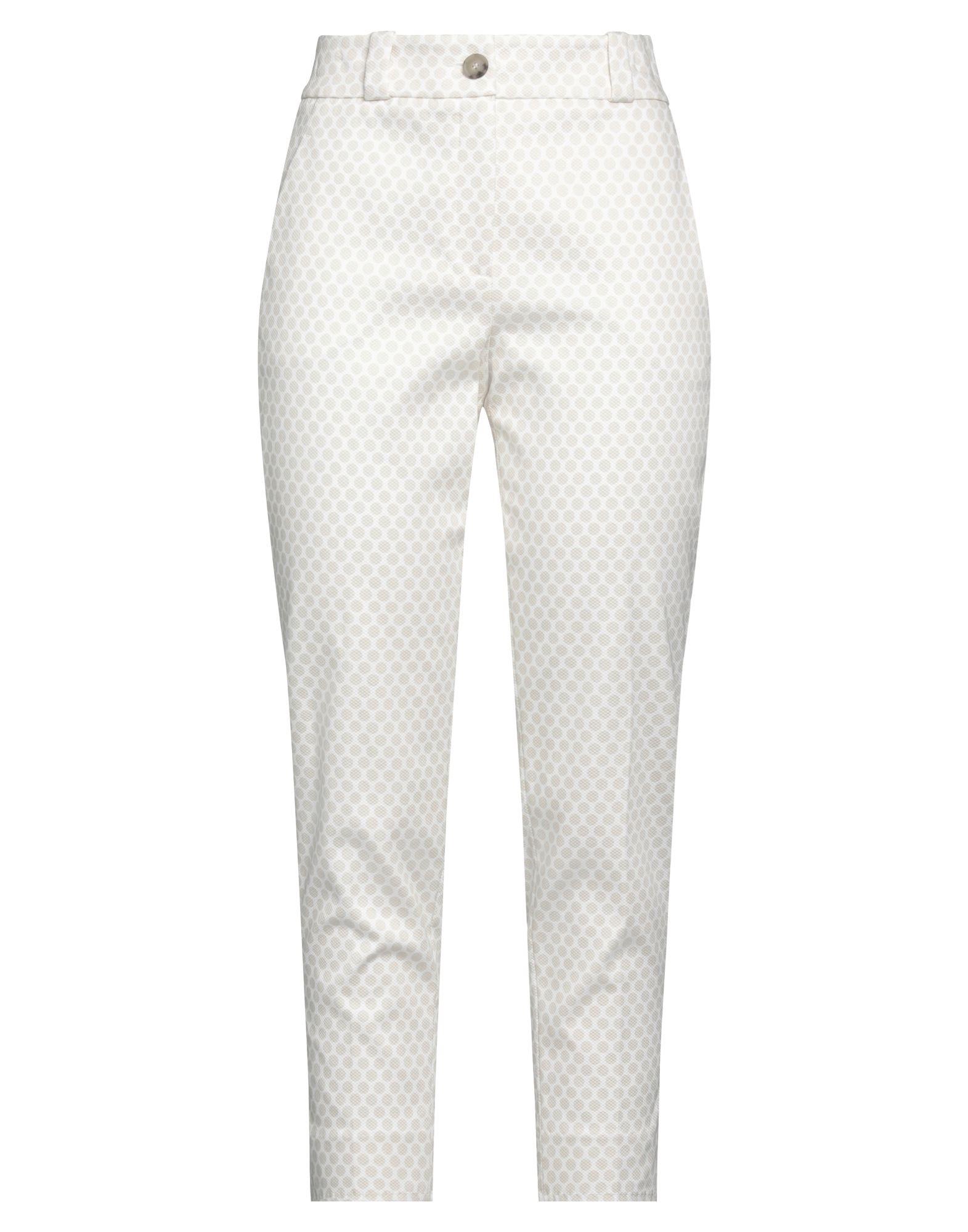 PESERICO Casual trouser EASY Ivory 97% Cotton, 3% Elastane