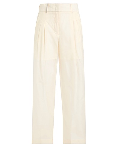 PESERICO Casual trouser Cream 67% Cotton, 33% Silk