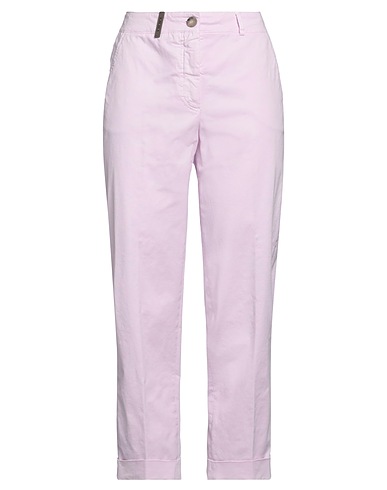 PESERICO Casual pants Pink 98% Cotton, 2% Elastane