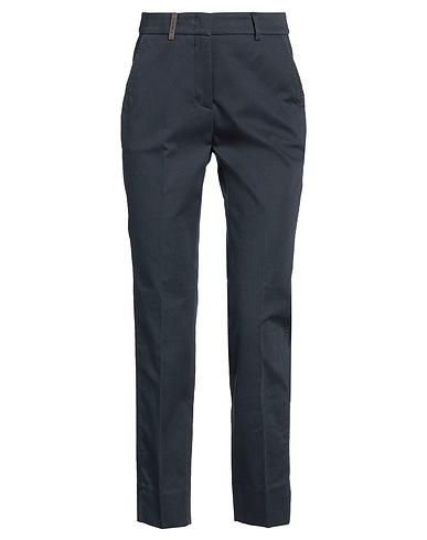 PESERICO Casual trouser Midnight blue 97% Cotton, 3% Elastane