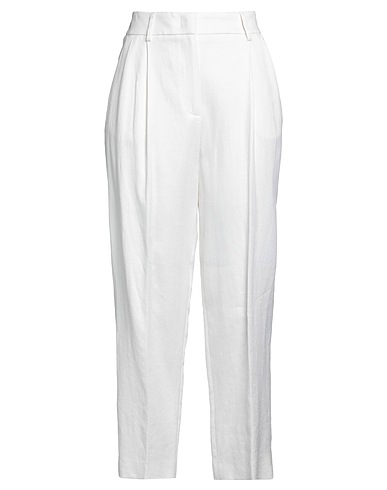 PESERICO Casual pants EASY Ivory 67% Linen, 31% Viscose, 2% Elastane