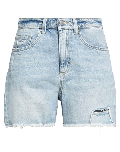 ICON DENIM Denim shorts Blue 100% Cotton