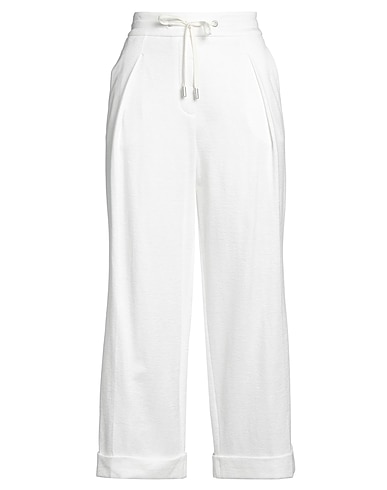 PESERICO Casual trouser White 100% Cotton