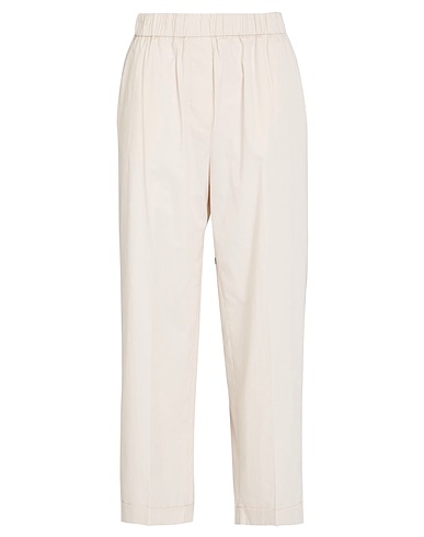 PESERICO Casual trouser Ivory 97% Cotton, 3% Elastane